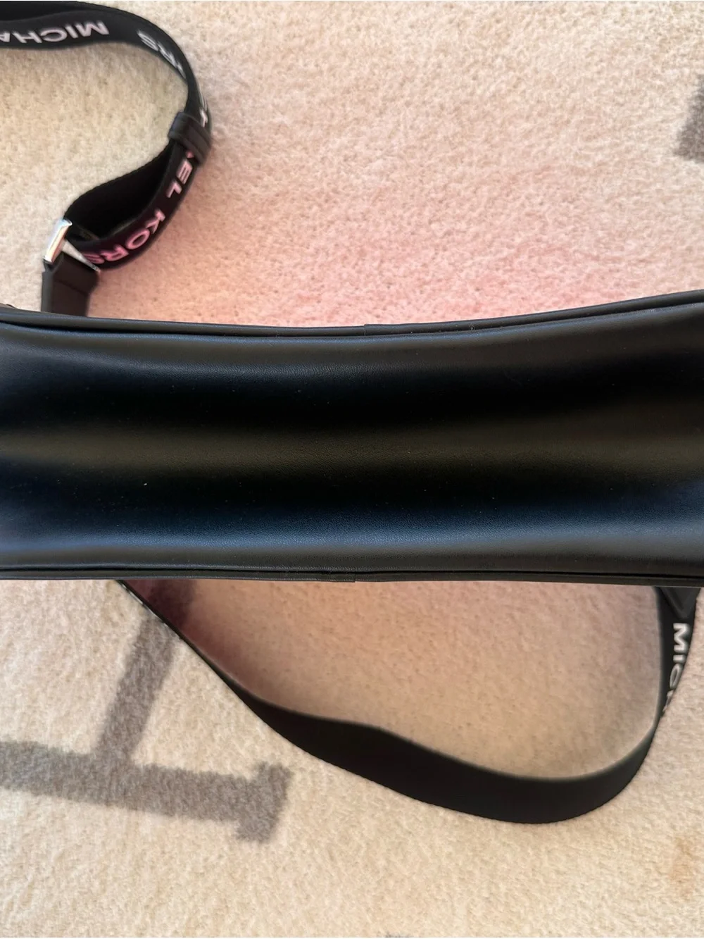 Michael Kors Hot Pink and Black Crossbody Camera Bag
